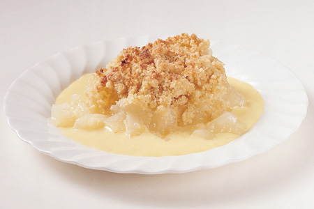 Apple crumble dessert