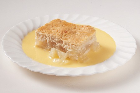 Reduced sugar apple pie and custard