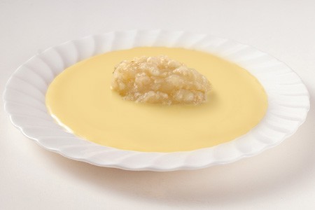Stewed apple and custard